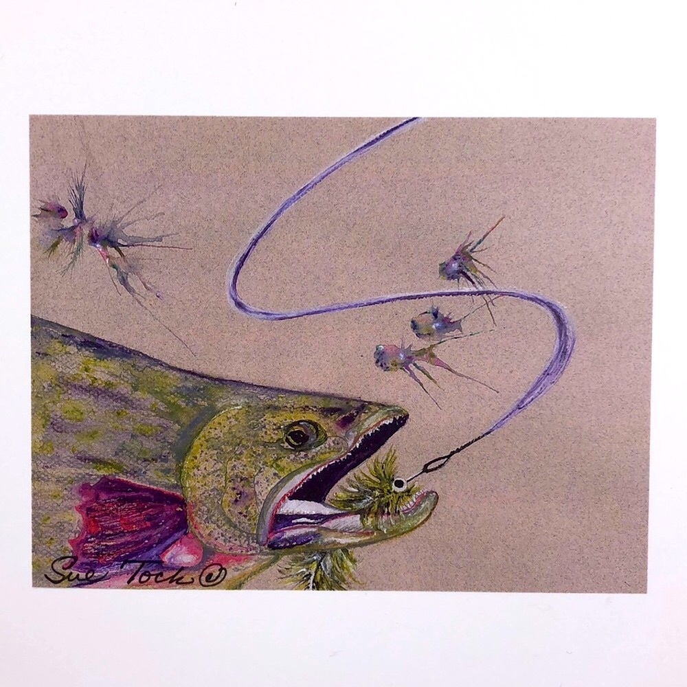 Art Print 8.5x11 pastel watercolor.fish - Picture 3 of 8